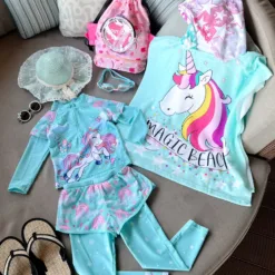 Swimsuit for girls with long sleeves and long pants