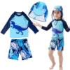 Long sleeve swimsuit for boys 2-6 years old